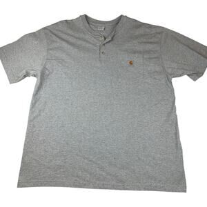 Carhartt Gray Henley Pocket Shirt Size XL